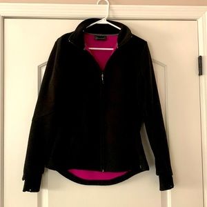 Lightweight black fleece jacket size medium